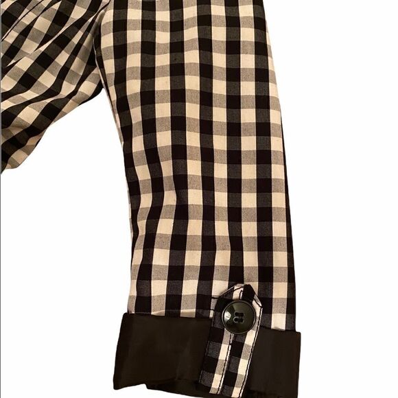 Divided Blazer Women’s Size 4 Black White Gingham Double Breasted Jacket - Picture 5 of 6